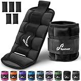 Sportneer Adjustable Ankle Weights for Women and Men 7 lbs/Pair Adjustable Leg Weights with Secure Straps, Strength Training Weighted for Yoga, Walking, Running, Aerobics, Gym, Physical Therapy