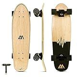 Magneto Mini Cruiser Skateboard - Smooth Ride with Longboard Wheels - Trick-Ready Double Kicktail for Skateboarding - Kids Cruiser Board with Durable 8-Ply Maple Deck - 27.5" x 7.5", Heart Beat