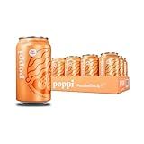 Poppi Sparkling Prebiotic Soda Beverage with Apple Cider Vinegar, Seltzer Water and Fruit Juice, Orange Cream Flavor, 12 oz, Pack of 12, Packaging may vary