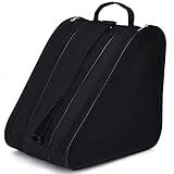 Peyorom Skate Bags - Great for Roller, Ice, Quad, Inline & Figure Skates - Accessories for Kids & Adults (Black)