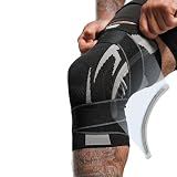Anaconda Fightwear Stabilizer Knee Brace (Large) - Compression Support Sleeve with Spring Stabilizers for Shock Absorption & Joint Health - Fits Left or Right Leg - Ideal for Athletes - 2 Pack