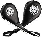 Nicunom 2 Pack Taekwondo Kick Pads, Durable Striking Pad Target TKD Karate Martial Arts Strike Targets Kickboxing Training, Black