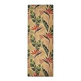 Eco-Friendly, Non-Toxic Cork Yoga Mat. Sweat Resistant, Non-Slip Flat Mat. Ideal for Hot Yoga, Bikram, Vinyasa, Power, Pilates, HIIT Workouts. (72" x 26" x 4mm) (Bird of Paradise)