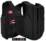 RDX Boxing Body Protector, MMA Kickboxing Muay Thai Boxing Chest Guard, Sparring Training Heavy Punching, Kara Adjustable Strike Shield, Martial Arts Upper Body Ribs Protection Pad, Taekwondo Vest