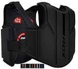 RDX Boxing Body Protector, MMA Kickboxing Muay Thai Boxing Chest Guard, Sparring Training Heavy Punching, Kara Adjustable Strike Shield, Martial Arts Upper Body Ribs Protection Pad, Taekwondo Vest