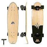 Magneto Mini Cruiser Skateboard - Smooth Ride with Longboard Wheels - Trick-Ready Double Kicktail for Skateboarding - Kids Cruiser Board with Durable 8-Ply Maple Deck - 27.5" x 7.5", Heart Beat