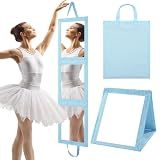 ROYALAY Foldable Full Length Mirror with Handle - 47 * 13in Portable Travel & Backstage Mirror (Blue)