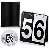 Sonwyoung 1 Pack Over Net Tennis Score Keeper Flip Scoreboards Portable for Volleyball Basketball Coaching Tennis Outdoor (Numbers 0-9,Black)