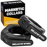 Magnetic Barbell Collars [Bells of Steel] Premium Weight Bar Clamps, Quick Release Barbell Clips, Olympic Barbell Clamps, High Strength Nylon Gym Clips, Pair, Black