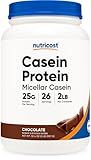 Nutricost Casein Protein Powder 2lb Chocolate - Micellar Casein, Gluten Free, Non-GMO