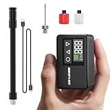 Bikevee Mini Bike Pump Electric, 120 PSI Portable Bicycle Tire Inflator with Digital Gauge, Auto Shut-Off, Presta & Schrader Valve for Road Bike MTB E-Bike Cycling (Black)