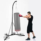 Upgraded Punching Bag Stand Heavy Duty, 200lbs Freestanding Heavy Bag Stand, 2mm Steel Boxing Bag Stand for Heavy Bag, Extended Base Steel Heavy Bag Stand for Home Gym Garage Training, Stand Only