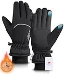 rivmount Winter Gloves with Waterproof, Touchscreen, Warm, Windproof for Women Men, Thermal Snow Glove for Cold Weather Running, Ski, Cycling, Working, Hiking, Driving, Biking, Outdoor (Black M)