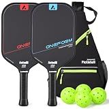 Pickleball Paddles Set of 2 – Thermoformed T700 Carbon Fiber Paddle Set, USAPA Approved
