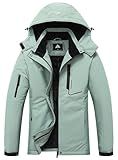 MOERDENG Women's Waterproof Ski Jacket Warm Winter Coat Hooded Snowboarding Jacket Snow Coat