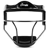 Champion Sports Steel Softball Face Mask - Classic Fielders Masks for Adults - Durable Head Guards - Premium Sports Accessories for Indoors and Outdoors - Black