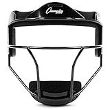 Champion Sports Steel Softball Face Mask - Classic Fielders Masks for Adults - Durable Head Guards - Premium Sports Accessories for Indoors and Outdoors - Black