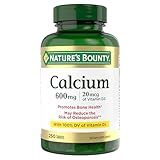 Nature's Bounty Calcium Carbonate & Vitamin D, Supports Immune Health & Bone Health, 600mg Calcium & 800IU Vitamin D3, 250 Tablets