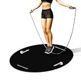 Cheete Jump Rope Mat, Workout Mats for Home Gym Flooring,48"x36" (5mm)