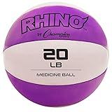 Champion Sports Exercise Medicine Balls, 19-20 lbs, Leather with No-Slip Grip - Weighted Med Ball Set for Weight Training, Stability, Plyometrics, Cross Training, Core Strength - Heavy Workout Ball