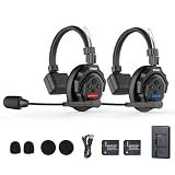SYNCO XTALK X2 Wireless Intercom Headsets, 2-Person Communication Headset