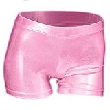 Aosva Little Big Girls' Sparkle Dance Tumbling Athletic Gymnastics Short 2-14Years Pink