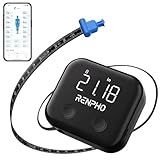 RENPHO Smart Body Measuring Tape, Rechargeable Tape Measure with LED Display, Measuring Tape for Body Measurements with App for Weight Loss & Fitness Shape, Retractable, 60in /150cm, Black
