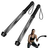 WKNNOXT Cordless Battle Ropes (2-Pack) Portable Workout Ropes for HIIT Workouts,Cardio & Muscle Training,Low-Impact Cardio Training,Home Gym Equipment for Men & Women(1.9LB x 2) (1.8LB*2)