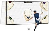 PodiuMax Soccer Goal Target Net,12x6ft Soccer Net with 5 Targets for Precision Training, Portable Football Training Equipment with Carry Bag