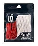 10 Seconds - Proline Lacrosse Stringing Kit Mesh, Weather-Resistant and Precision Stringing. Includes: Shooting String, Shooting Lace, Sidewall and Self-Tapping Screws (Red)