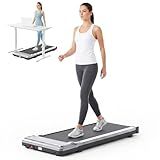 Smug Compact Armless Treadmill, Space Saving Design for Home & Office, Quiet Under Desk Walking Pad, 200 Lbs Capacity 3 in 1 Portable Walking Treadmill