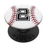 Baseball Number #2 PopSockets Adhesive PopGrip