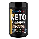 Superior Source Keto Collagen - Collagen Protein Powder with MCT Oil - Supports Hair, Skin, Nails & Joint Health - Dairy-Free - Chocolate, 14 oz