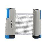 GSE Games & Sports Expert Grey Adjustable Retractable Ping Pong Net & Post. Portable Table Tennis Net & Clamps. Replacement Ping Pong Net for Any Tables