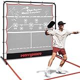 MerryMove Pickleball Rebounder Practice Net: 6FT Strong Metal Frame Pickleball Trainer Net, Portable for Outdoor Driveway Backyard and Indoor Garage Training Rebounder for Dink Volley Tennis