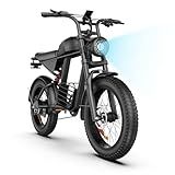 Nexaglide Electric Bike for Adults, 1500W E-Bike for Adults,3 Modes Electric Dirt Bike, 20" Fat Tire Adult Electric Bicycle with 48V 18.9AH Battery, 7 Speed E-Bikes, LCD Display,Yellow