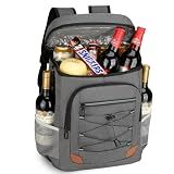 Backpack Cooler Insulated Leak Proof for Men Women 36 Cans Soft Cooler Backpack Insulated Waterproof Large Capacity Coolers Bag Portable for Lunch Camping Travel Picnic Hiking Deep Grey
