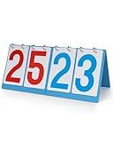 TTeebmi Scoreboard Score Keeper Flip Flipper, Waterproof Plastic Cards, Premium Manual Score Board for Cornhole, Basketball, Volleyball, Table Tennis and Multi-Sport Games