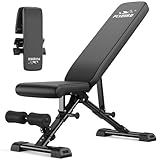 FLYBIRD Adjustable Weight Bench, ASTM-Certified 800LBS Workout Bench Foldable for Home Gym, 90° to -30° FID and 30in Extended Backrest for Bench Press Strength Training Exercise