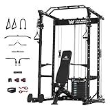 MAJOR FITNESS Power Cage Drone1 Premium- Multi-Function Power Rack for Home Gym, Squat Rack with Pull-up Bar, Cable Crossover System, J-Hooks, for Strength Training, Heavy-Duty Steel Construction