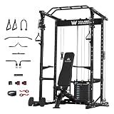 MAJOR FITNESS Power Cage Drone1 Premium- Multi-Function Power Rack for Home Gym, Squat Rack with Pull-up Bar, Cable Crossover System, J-Hooks, for Strength Training, Heavy-Duty Steel Construction