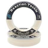Reaction Tackle 100% Pure Fluorocarbon Fising Line - Leader Line/Clear / 15LB 50 Yd