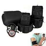 BFR Blood Flow Restriction Bands Workout, Physical Therapy Muscle Building Without Weightlifting Fitness Body Building Occlusion Training Pump (2 Arm Bands+ 2 Leg Bands), Black