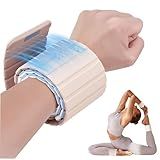 BECOJADDE Wrist Weights Ankle Weights for Women 1 Pair (2.2 lb Each) Silicone Magnetic Leg Arm Weighted Bracelet for Home Yoga Pilates Gym Workout Walking Jogging, Beige Taupe