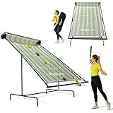 Ksports Tennis Rebounder Net – Multi Racket Sports Trainer for Tennis, Pickleball, Padel, Squash & Racquetball – Quick Assembly, Portable with Carry Bag (Green, Large)