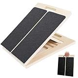 Slant Board for Calf Stretching, Adjustable Wooden Incline Board with Anti-Slip EVA Base, 300LB Capacity Portable Calf Stretcher for Physical Therapy, Squats, Ankle & Heel Support at Home/Gym