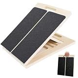 Slant Board for Calf Stretching, Adjustable Wooden Incline Board with Anti-Slip EVA Base, 300LB Capacity Portable Calf Stretcher for Physical Therapy, Squats, Ankle & Heel Support at Home/Gym