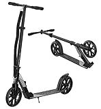 CITYGLIDE C200 Scooter for Adults -Foldable, Lightweight, Adjustable Adult Scooter 220lbs Capacity - Kick Scooters for Adults with Carry Strap and Kickstand (Black)