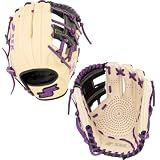 SSK Z5 Craftsman Infield Baseball Glove – 11.25” - 11.5” - 11.75” - 12” – Right & Left Hand Throw (Camel/Black/Purple, 11.5" - Right Hand Throw)