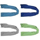 Cooling Towels 4 Pack, 40x12 Inch Cooling Towel for Neck & Face, Sports